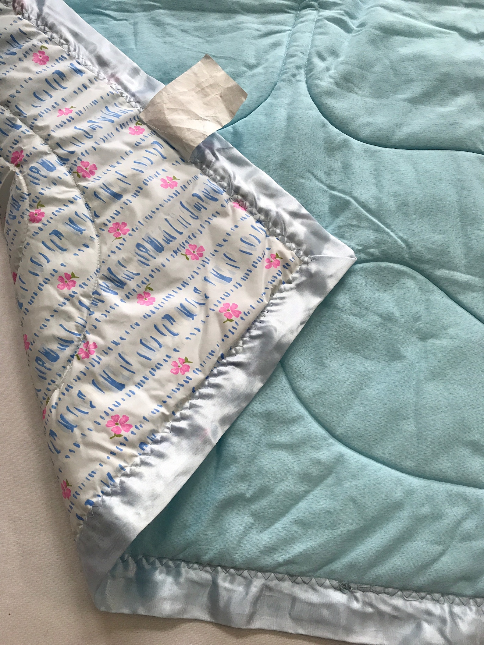 Vintage Nylon Baby Blanket 70s Kids Babies Crib Blankie Etsy