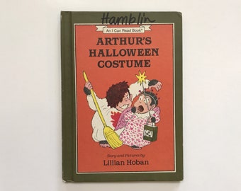 1984 Arthur’s Halloween Costume Book Hardcover Lillian Hoban Monkey Weekly Reader Book I Can Read