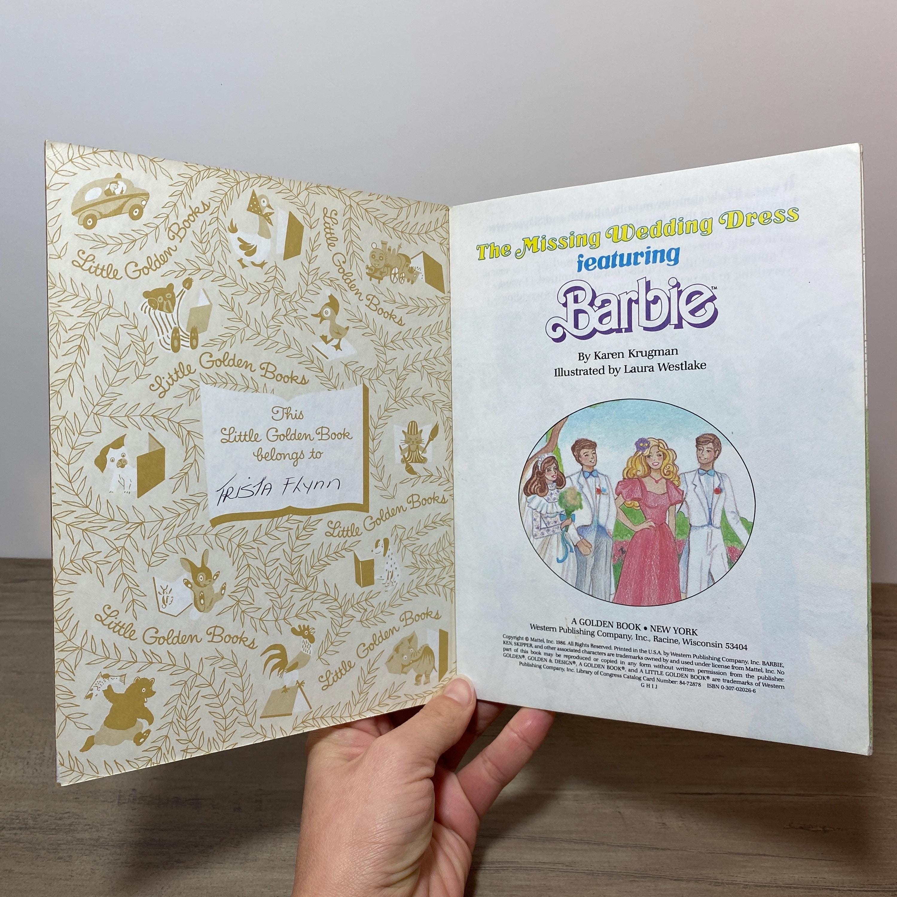 1986 Barbie the Missing Wedding Dress Little Golden Kids Book Mattel - Etsy
