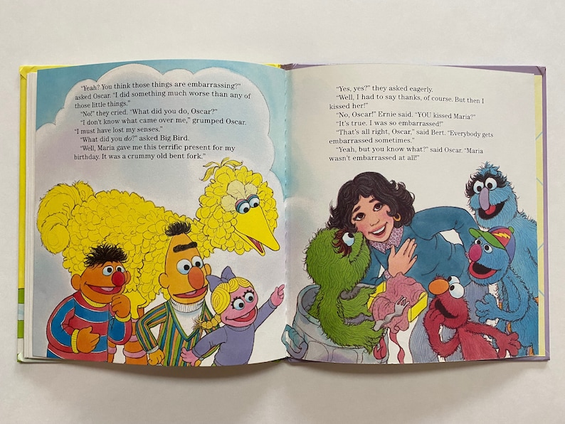 Embarassed Muppet 1988 Oh I Am so Embarrassed Book Hard Cover Story Reading Sesame Street ...