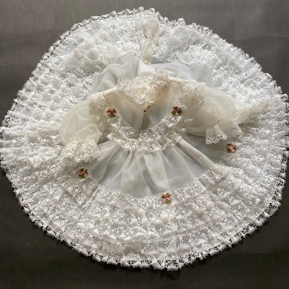 Vintage Baby Girls Ruffle Full Circle Pageant Fri… - image 1