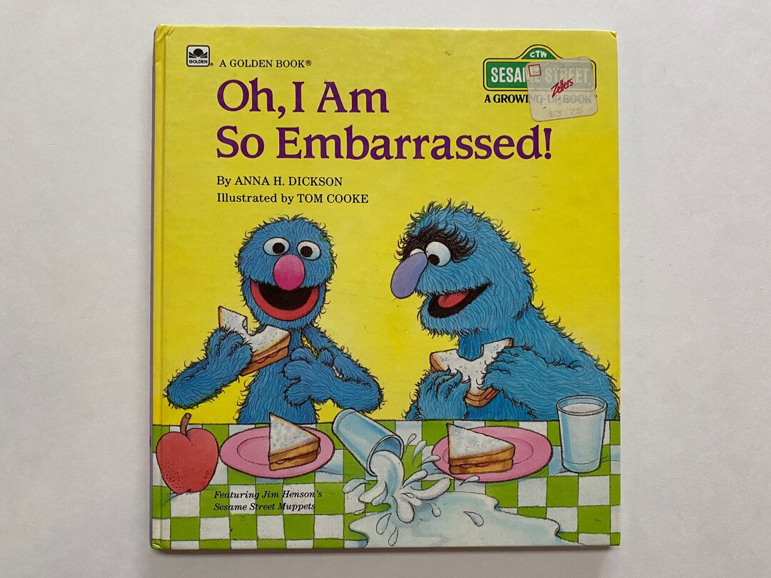 1988 Oh I Am so Embarrassed Book Hard Cover Story Reading Sesame