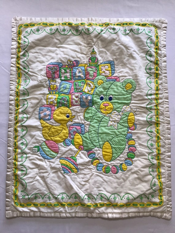 Four vintage 1980s baby blankets academico.unemat.br