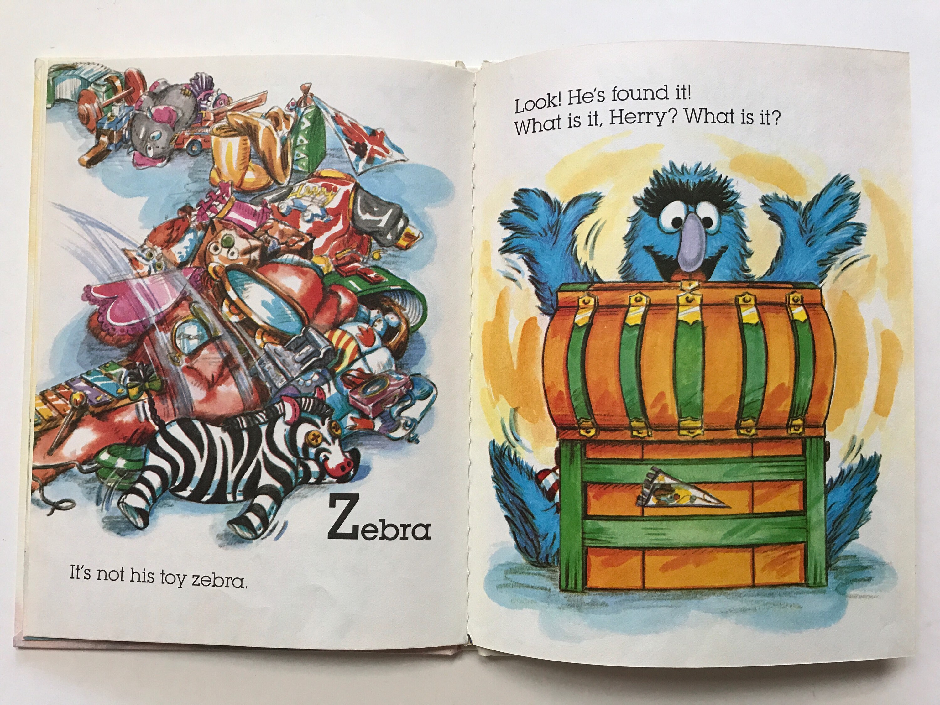 1981 ABC Toy Chest Sesame Street Book Muppets Jim Henson Kids Etsy