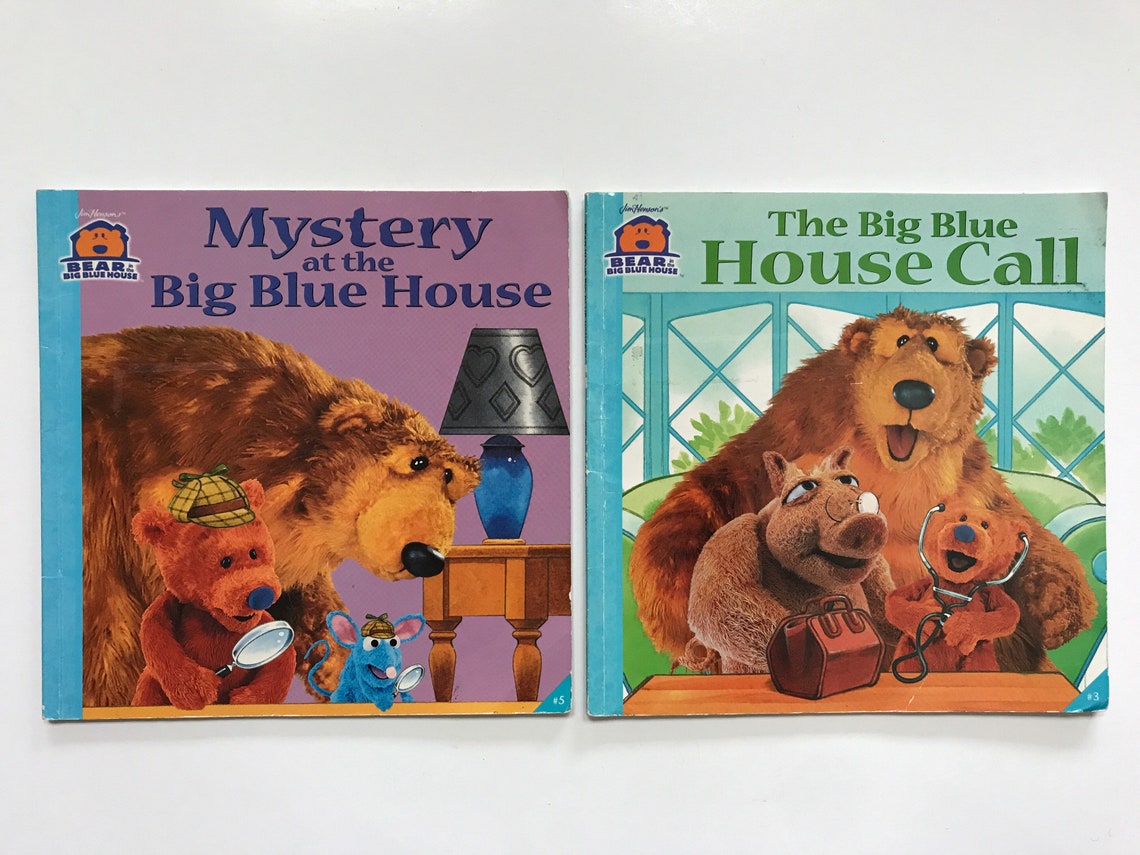 2000 Bear in the Big Blue House Books Pair Softcover Kids | Etsy
