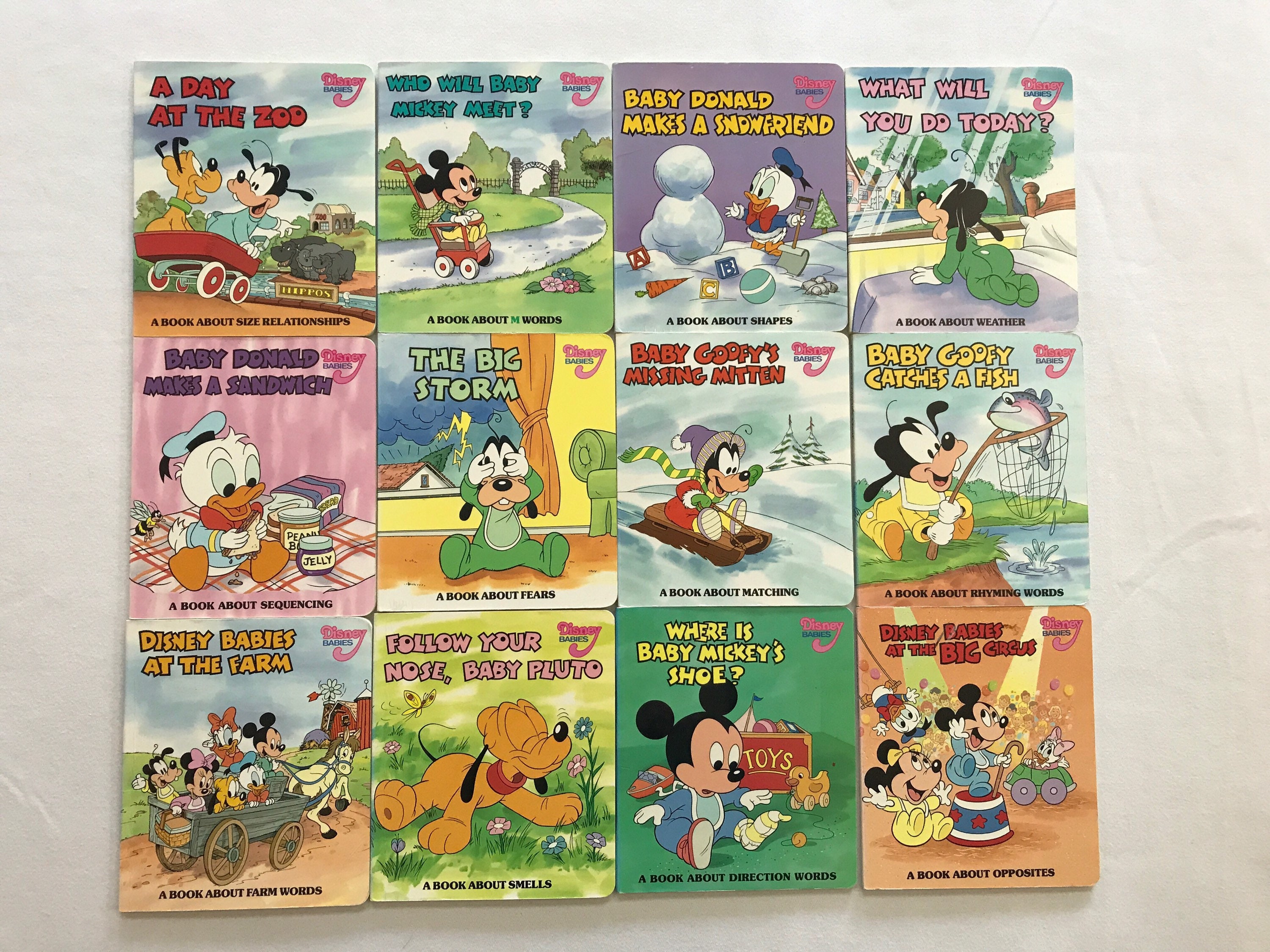 Vintage 1980s Disney Babies Board Books Lot of 12 Grolier Etsy