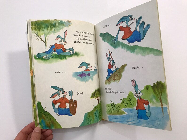 1981 Brer Rabbit Gets Tricked Book Splash Mountain Uncle Remus Etsy
