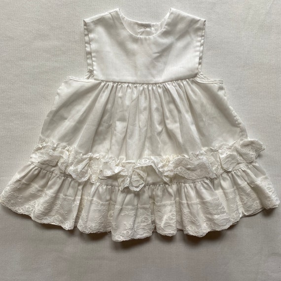 Vintage White Baby Dress Slip Size 2 Toddler Clot… - image 2