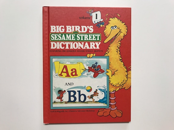 若者の大愛商品 Street Sesame Birds Big 1981 Dictionary Kids Book 1 Volume 洋書