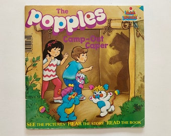 1986 Popples Book Camp Out Caper Kid Stuff See Hear Read Cute Reading Story Paper Ephemera BOOK ONLY