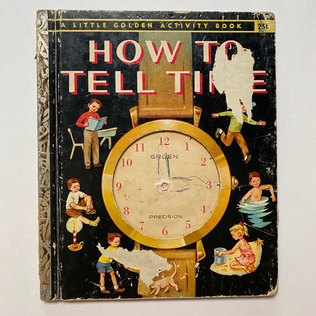 1957 How to Tell Time Little Golden Activity Book DAMAGED - Etsy