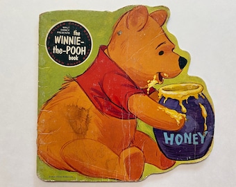 1974 Walt Disney Winnie the Pooh Golden Shape Book 70s Kids Childrens Book