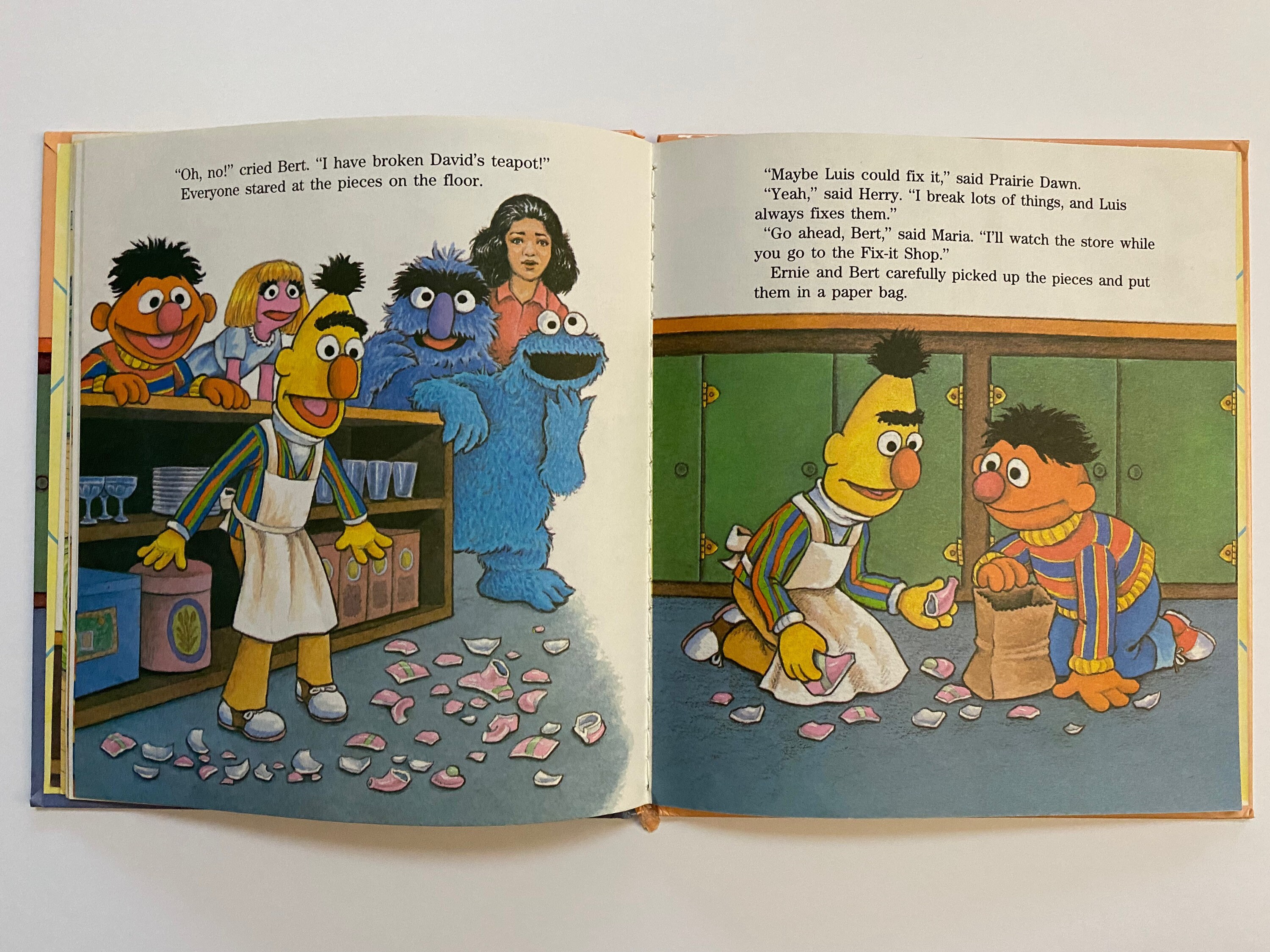 1985 Bert and the Broken Teapot Book Hard Cover Story Reading Etsy