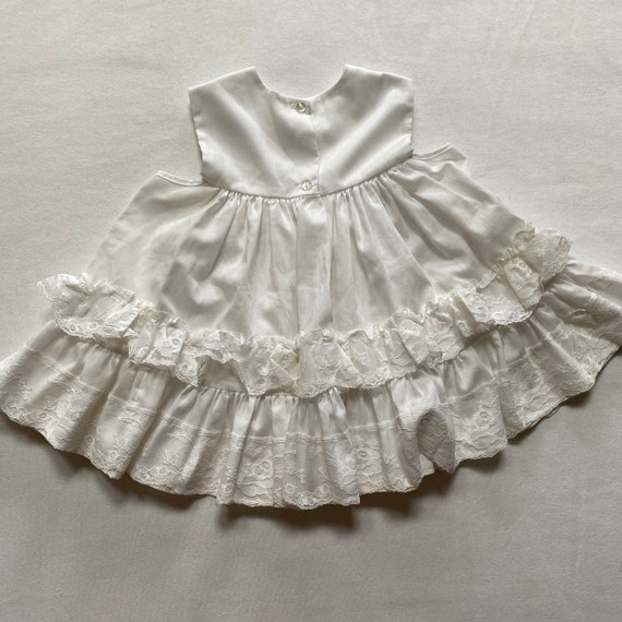 Vintage White Baby Dress Slip Size 2 Toddler Clot… - image 3