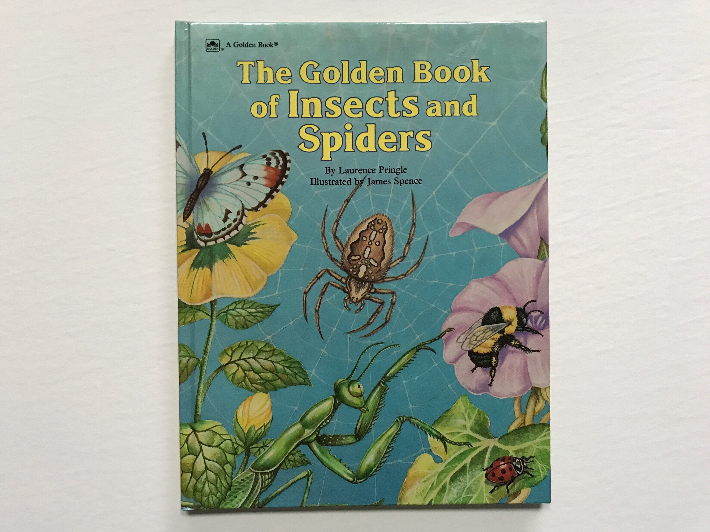 1990 the Golden Book of Insects and Spiders Hard Cover Kids