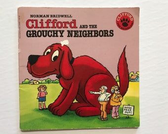 Clifford and the Grouchy Neighbours 1985 Kids Children Reading Story Cute Big Red Dog 80s Normal Bridwell