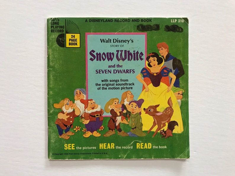 Vintage Snow White and the Seven Dwarfs See Hear Read Book 310 ...