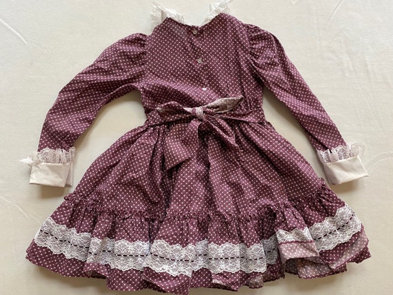 Girls Old Fashioned Size 6 Pretty Ruffle Full Cir… - image 4