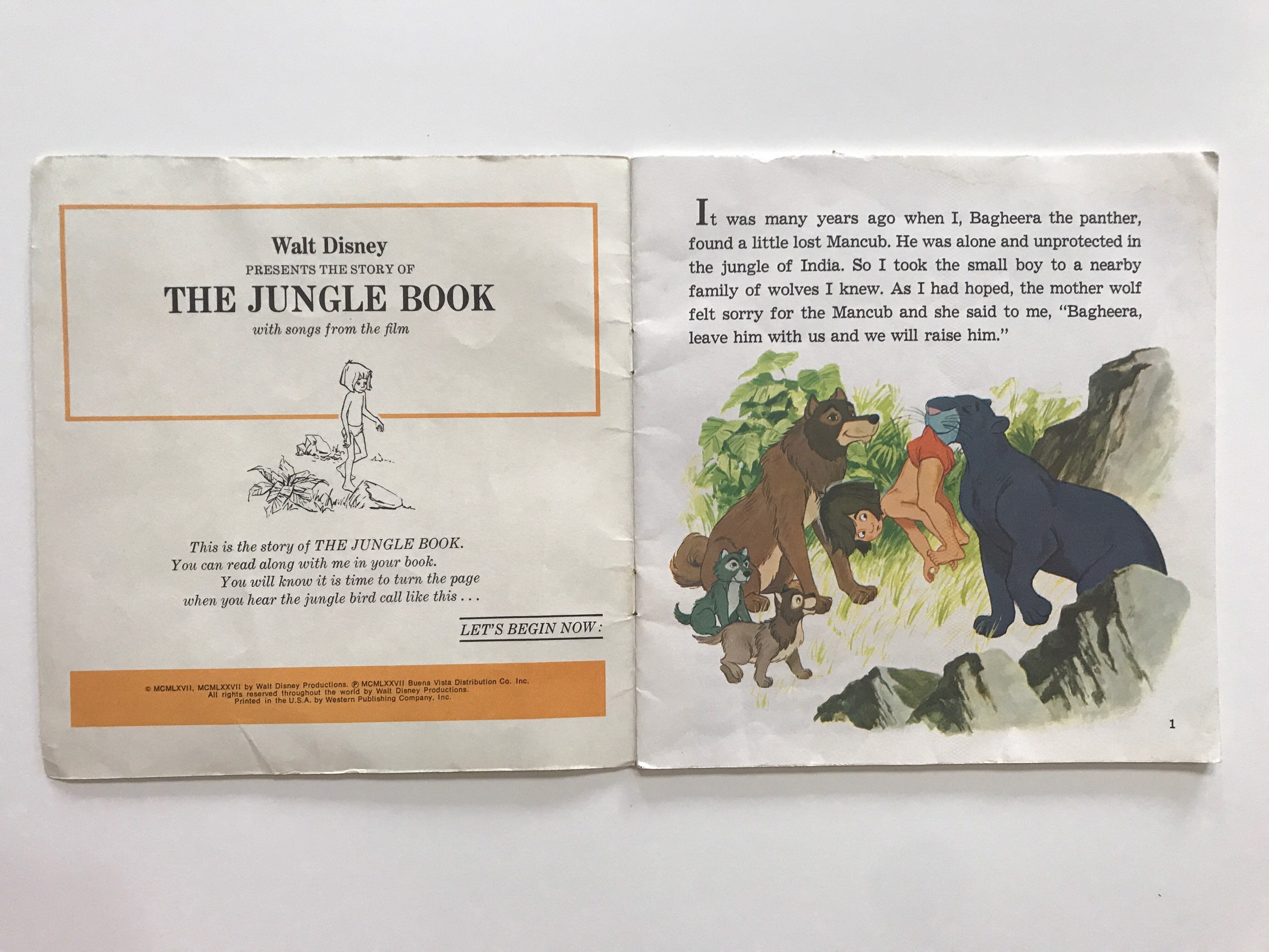 Disney the Jungle Book Read Along Book See Hear Read Kids Children