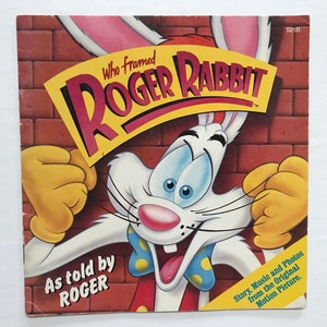1988 Who Framed Roger Rabbit Soft Cover Kids Book Children Reading 80s