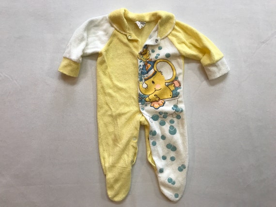 Vintage Kids One Piece Pyjamas Romper Baby Sleepwe