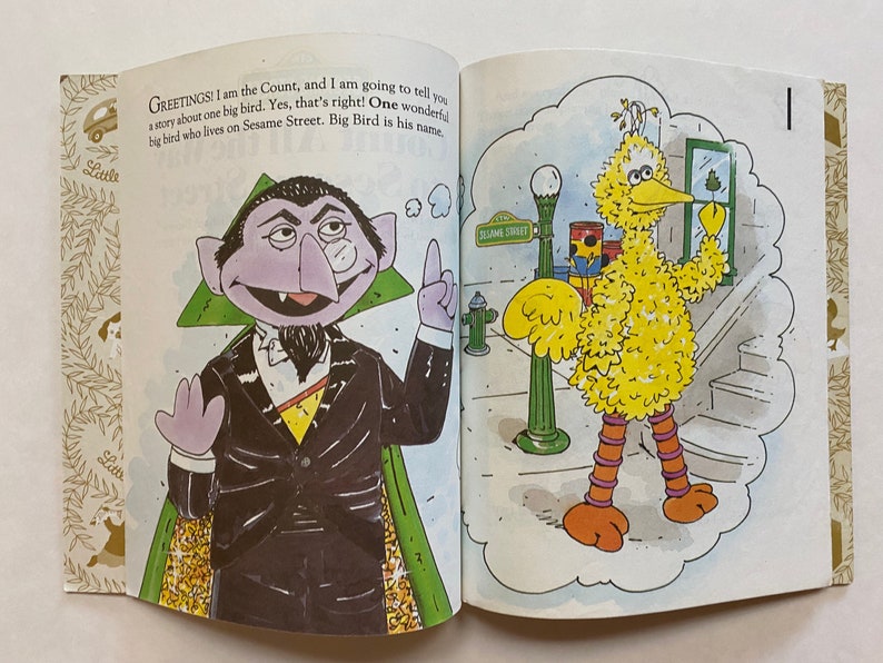 1985 count all the way to sesame street little golden book etsy