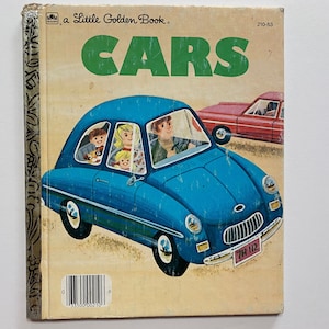 Cars Little Golden Book for Kids Children Hardcover 1973 Reprint Cute