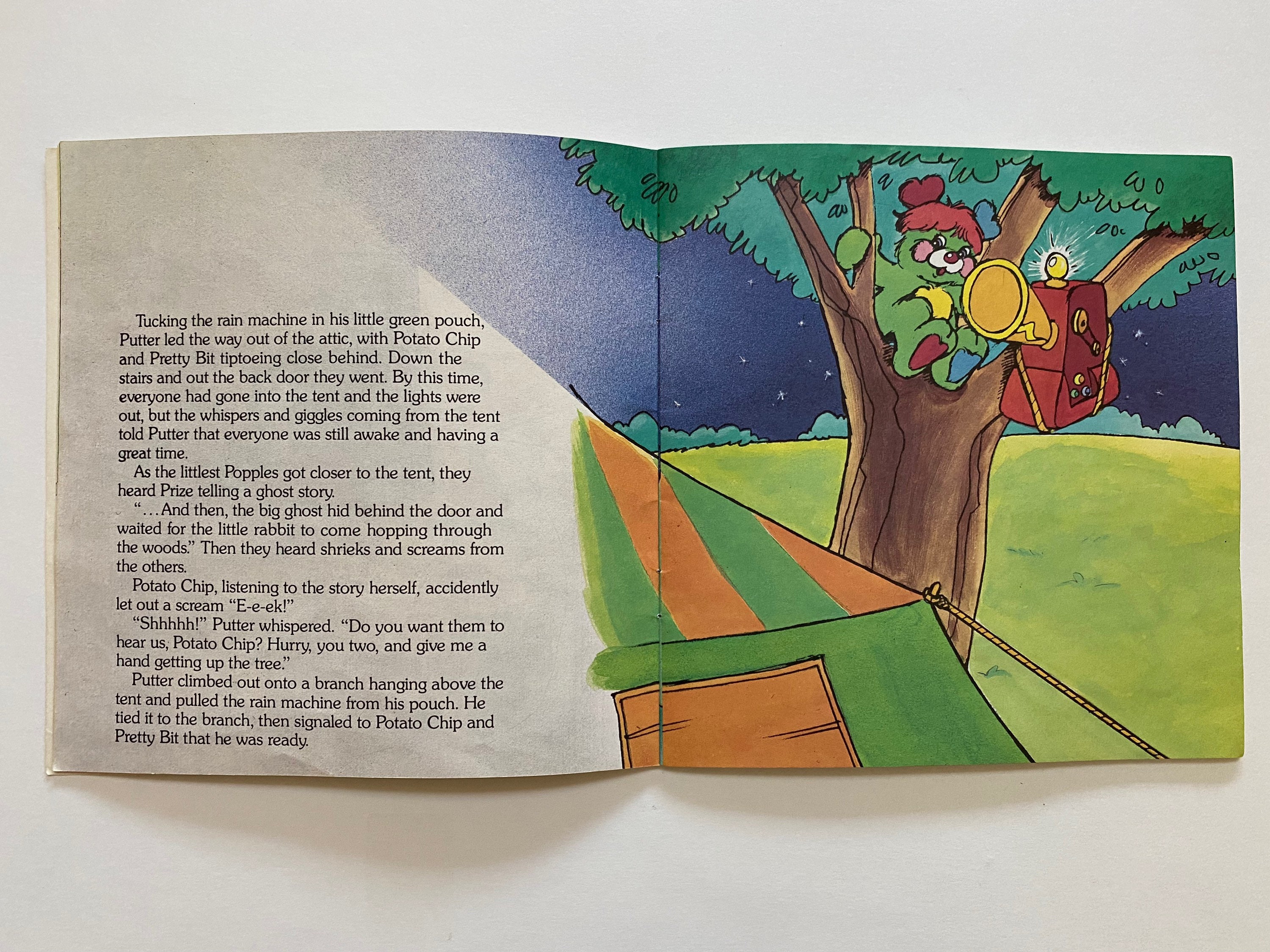 1986 Popples Book Camp Out Caper Kid Stuff See Hear Read Cute Reading