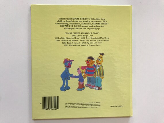 1985 When Grover Moved to Sesame Street Book Hard Cover Story