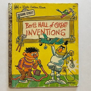 1972 Bert’s Hall of Great Inventions Little Golden Book Muppets Sesame Street Kids Children Jim Henson