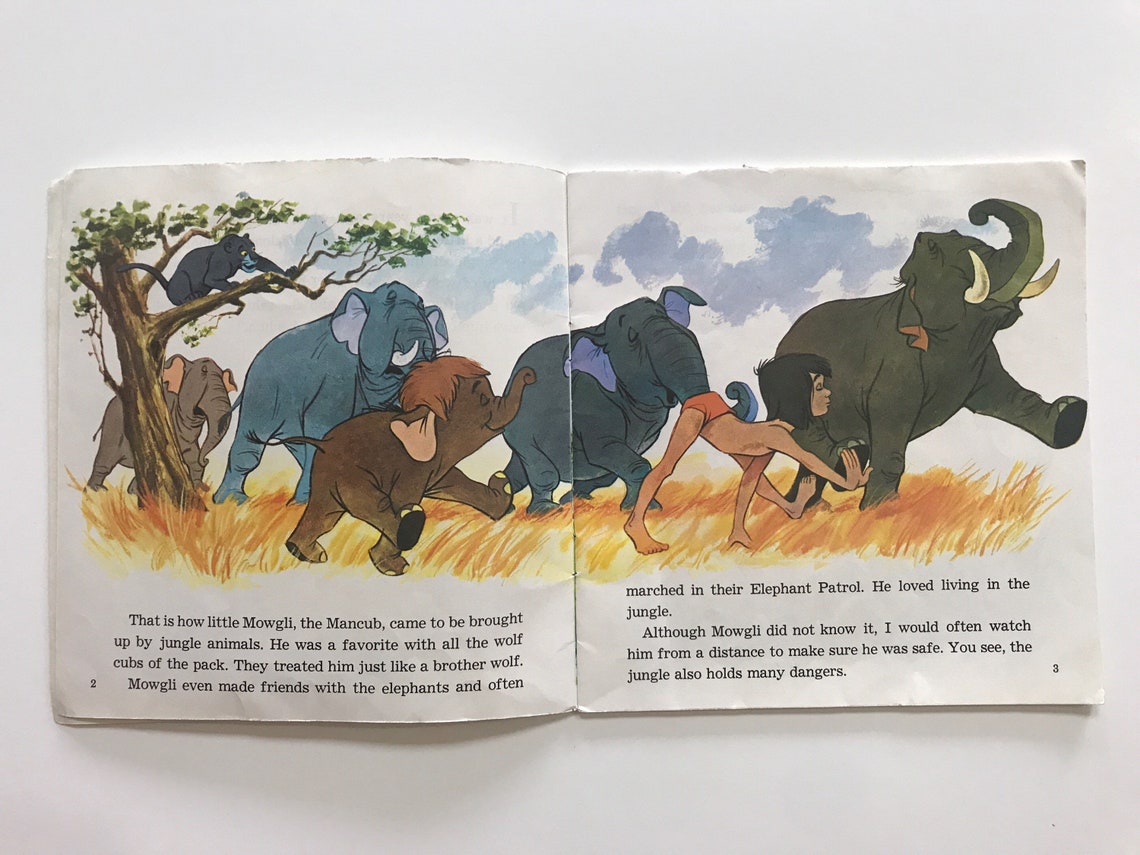Disney the jungle book read along book see hear read kids etsy