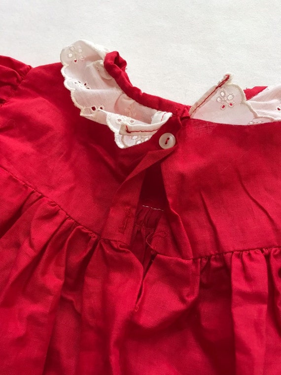 Baby Girls Red Valentines Day Pretty Dress Vintag… - image 5