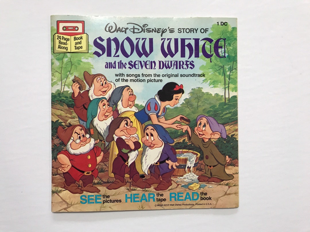 Vintage Snow White and the Seven Dwarfs See Hear Read Book Collectible ...