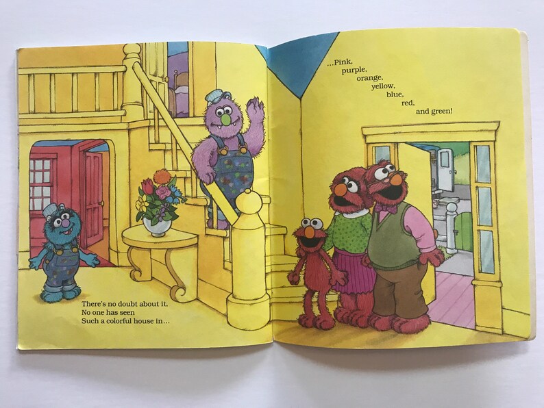 1990 Sesame Street Wet Paint A Color Story Picture Story Book Etsy