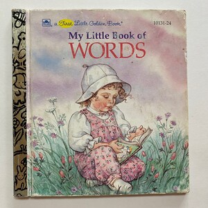 1992 My Little Book of Words First Little Golden Book Kids Children Cute Reading
