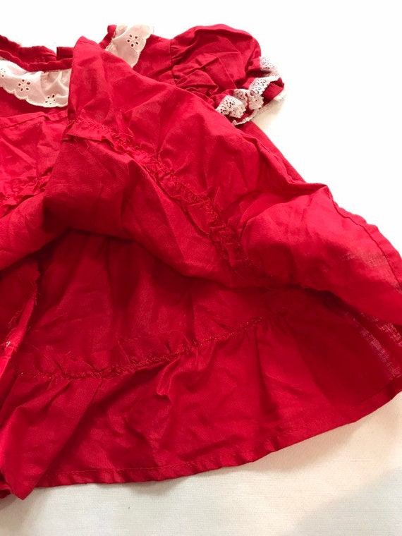 Baby Girls Red Valentines Day Pretty Dress Vintag… - image 6