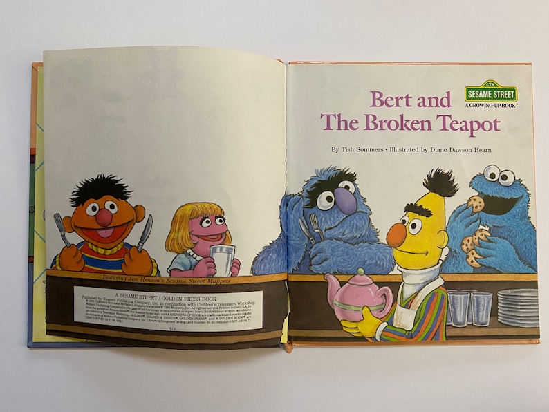1985 Bert and the Broken Teapot Book Hard Cover Story Reading Etsy