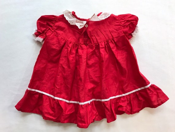 Baby Girls Red Valentines Day Pretty Dress Vintag… - image 2