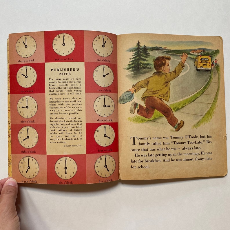1957 How to Tell Time Little Golden Activity Book DAMAGED - Etsy