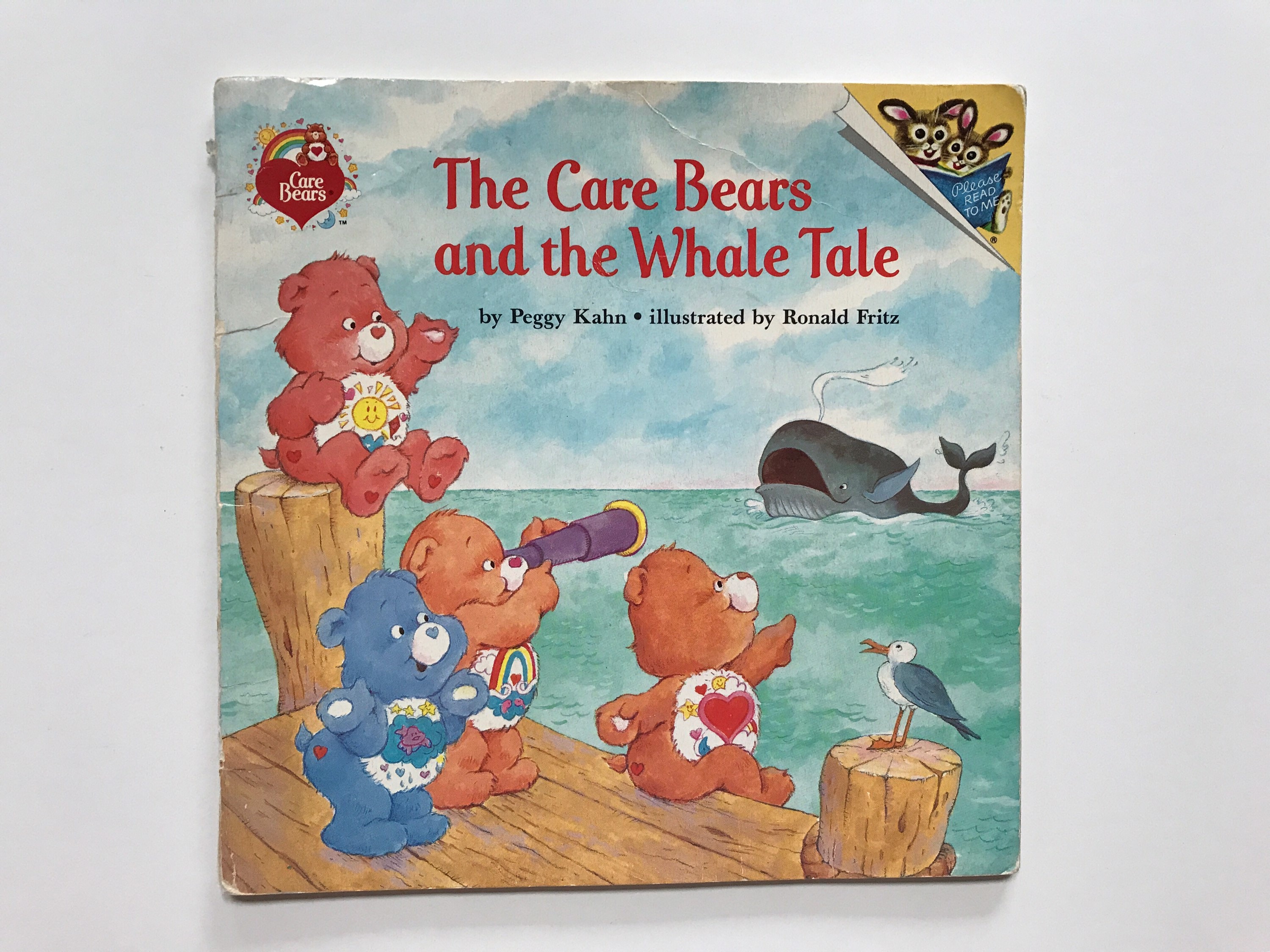 1992 the Care Bears and the Whale Tale Soft Cover Book Kids