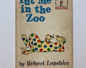 1960 Put Me in the Zoo Book by Robert Lopshire Hardcover Kids Beginner Book