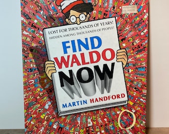 1988 Find Waldo Now - Where’s Waldo Jumbo Hardcover - Look and Find Book Hidden Object Search Martin Handford First Edition