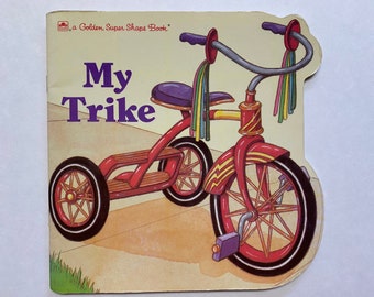 1989 My Trike Book Softcover Kids Golden Super Shape Book 80s