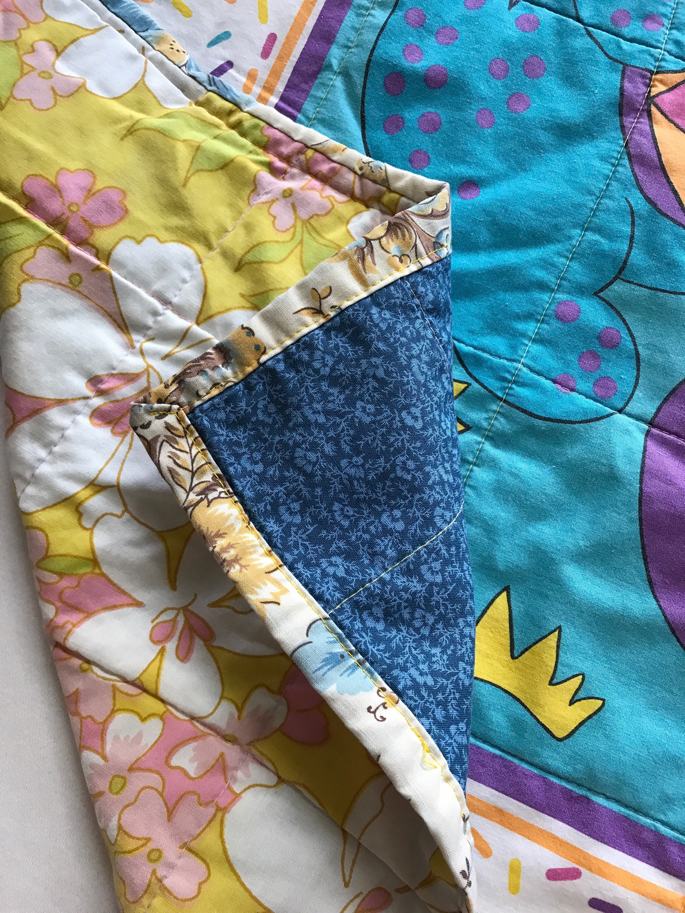 Handmade Baby Blanket with Dinosaurs 80s 90s Kids Babies Crib Etsy