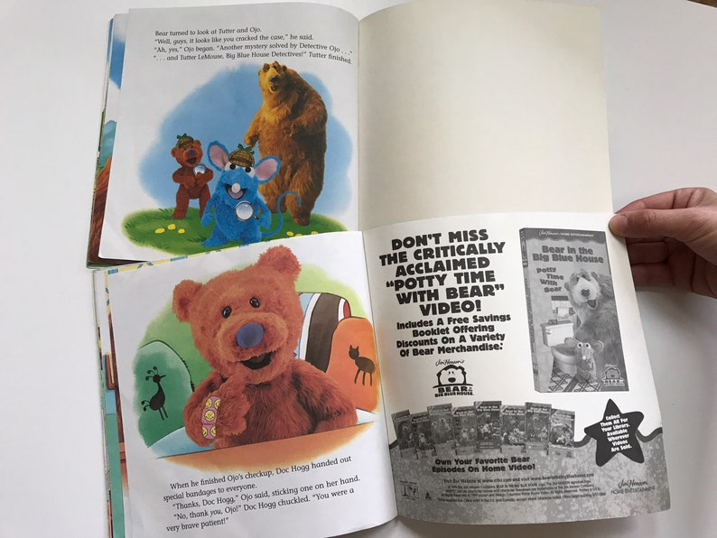 2000 Bear in the Big Blue House Books Pair Softcover Kids | Etsy