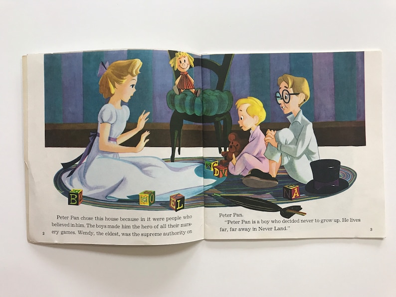 Disney Peter Pan Read Along Book See Hear Read Kids Children | Etsy