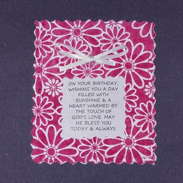 Birthday Religious Friendship Tea Pouch, Poem & Tea Bag