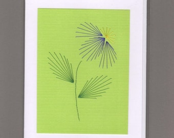 Flower Hand Stitched Card