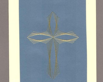 Cross Hand Stitched Card