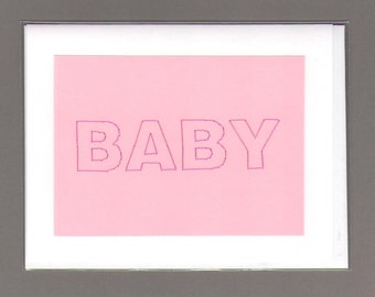 Baby Girl/Boy Hand Stitched Card